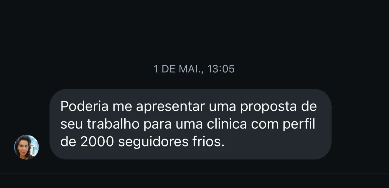 DM real recebida